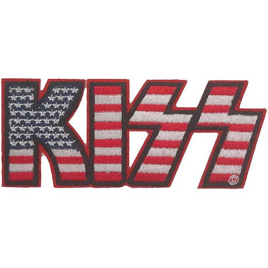 KISS Standard Woven Patch: American Flag Logo - Kiss - Merchandise -  - 5056561000510 - 