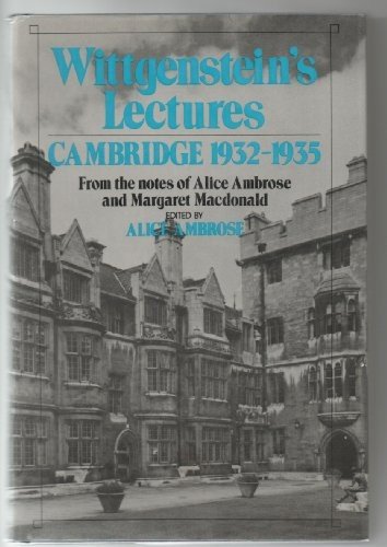 Wittgensteins Lectures 1932 CB - Ambrose - Bøger - Rowman & Littlefield - 9780847661510 - 