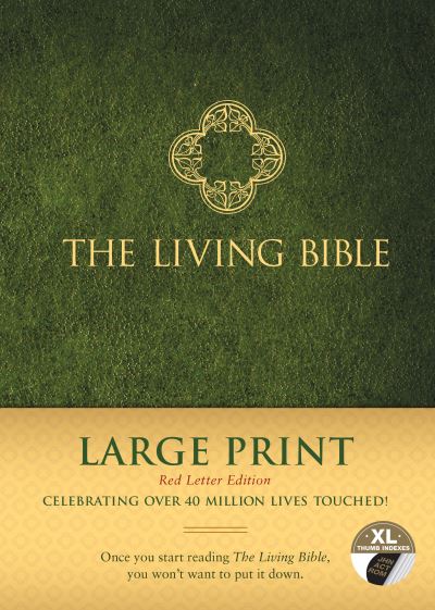 Cover for Tyndale · Living Bible Large Print Red Letter Edition, Indexed (Hardcover Book) [Large type / large print edition] (2018)