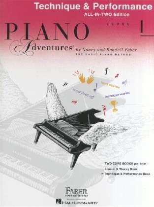 Cover for Piano Adventures All-In-Two Level 1 Tech. &amp; Perf.: Technique &amp; Performance - Anglicised Edition (Book) (2013)