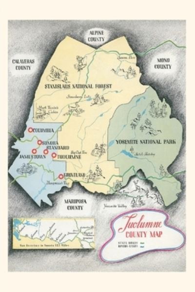 Cover for Found Image Press · Vintage Journal Visitors Map of Tuolumne County (Book) (2022)