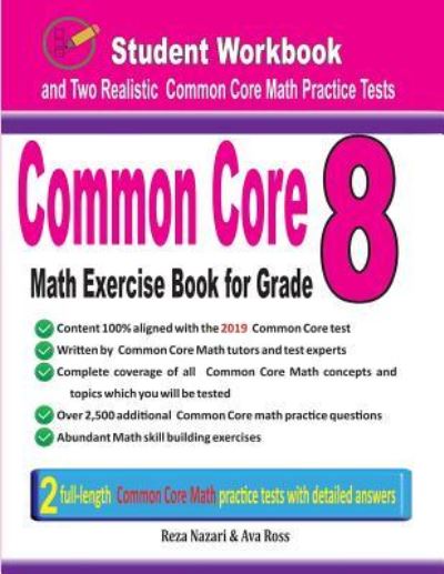 Cover for Reza Nazari · Common Core Math Exercise Book for Grade 8 (Paperback Book) (2019)