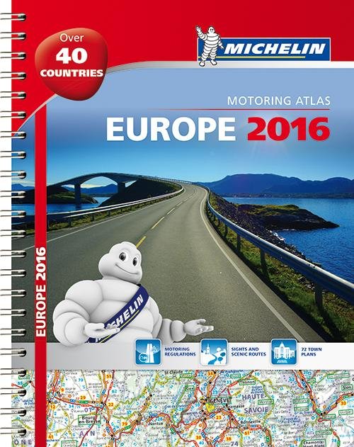 Michelin Tourist & Motoring Atlas: Michelin Motoring Atlas Europe 2016 - Michelin - Livros - Michelin - 9782067209510 - 9 de janeiro de 2016