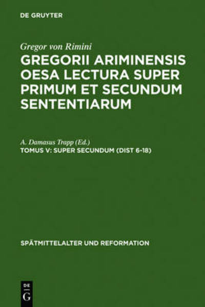 Cover for A Damasus Trapp · Gregor v.Rimini:Gregorii Ariminensis.5 (Book) (1979)