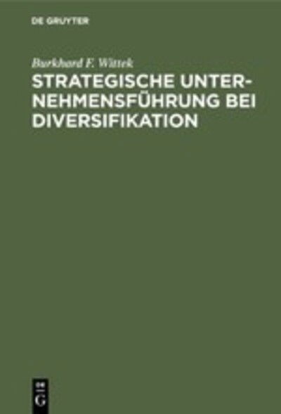 Cover for Wittek · Strateg.untern.fuehr.bei Diversi (Book) (1980)