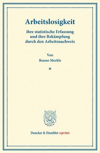 Cover for Merkle · Arbeitslosigkeit, (Book) (2013)