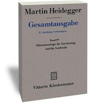 Cover for Martin Heidegger · Gesamtausgabe.59 Anschauun (Book)