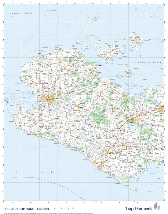 Cover for Trap Danmark · Trap Danmark: Kort over Lolland Kommune (Map) (2022)
