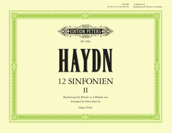 Cover for Joseph Haydn · 12 Symphonies Vol.2 (Sheet music) (2001)