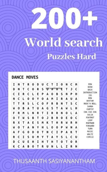 Cover for Thusaanth Sasiyanatham · 200+ Difficult World search Puzzles Hard (Paperback Bog) (2020)