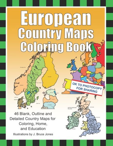 Cover for J Bruce Jones · European Country Maps Coloring Book (Taschenbuch) (2020)