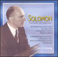 Cover for Beethoven / Tchaikovsky / Solomon / Van Beinum · Solomon Concert Recordings 1 1952 (CD) (2003)