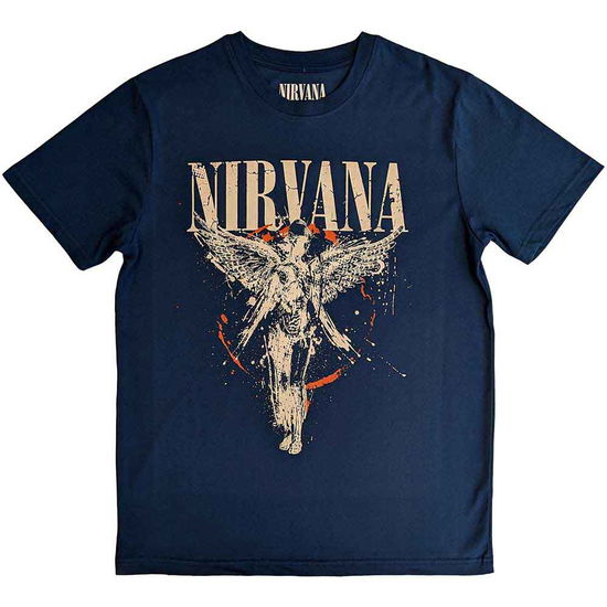 Nirvana Unisex T-Shirt: In Utero (Blue) - Nirvana - Produtos - - 5056012006511 - 25 de março de 2021