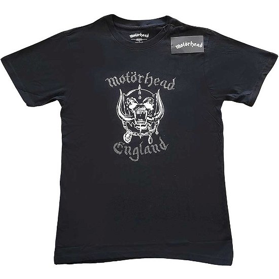 Motorhead Unisex T-Shirt: England (Embellished) - Motörhead - Marchandise -  - 5056561016511 - 