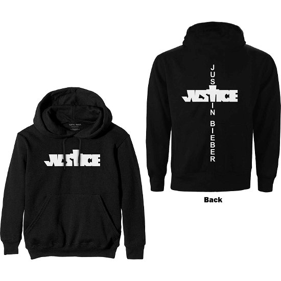 Justin Bieber Unisex Pullover Hoodie: Justice (Back Print) - Justin Bieber - Koopwaar -  - 5056561061511 - 