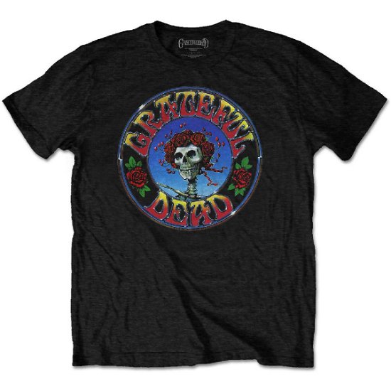 Grateful Dead Unisex T-Shirt: Bertha Circle Vintage Wash - Grateful Dead - Koopwaar -  - 5056737208511 - 
