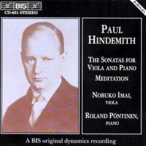 Cover for Hindemith / Imai / Pontinen · Sonatas for Viola &amp; Piano (CD) (1994)