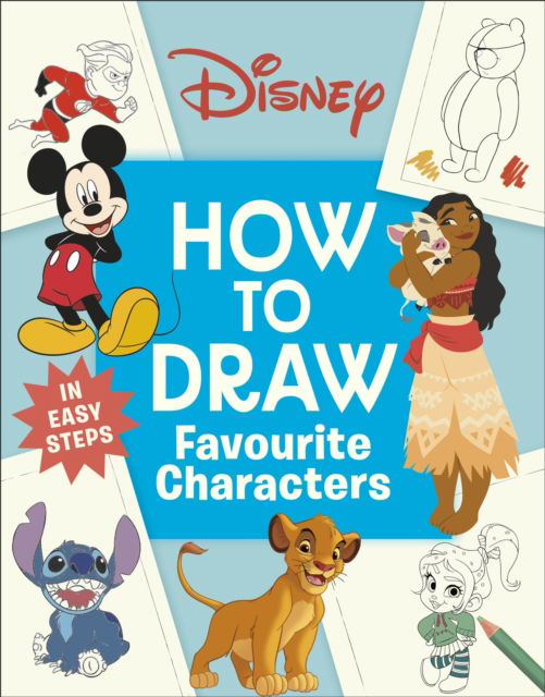 Cover for Dk · Disney How to Draw Favourite Characters (Paperback Book) (2025)