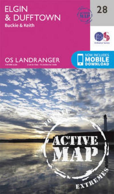 Cover for Ordnance Survey · Elgin, Dufftown, Buckie &amp; Keith - OS Landranger Active Map (Landkart) [February 2016 edition] (2016)