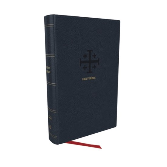 Cover for Thomas Nelson · NKJV, End-of-Verse Reference Bible, Personal Size Large Print, Leathersoft, Blue, Red Letter, Thumb Indexed, Comfort Print: Holy Bible, New King James Version (Leather Book) (2022)