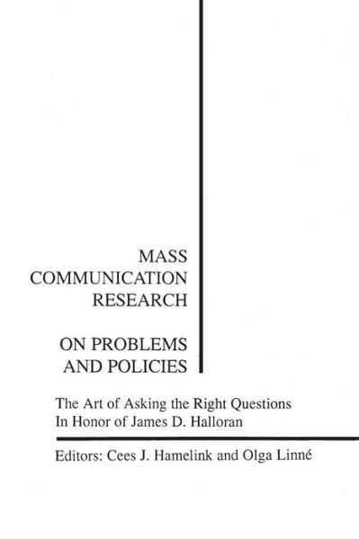 Cover for Cees J. Hamelink · Mass Communication Research: On Problems and Policies (Paperback Bog) (1994)