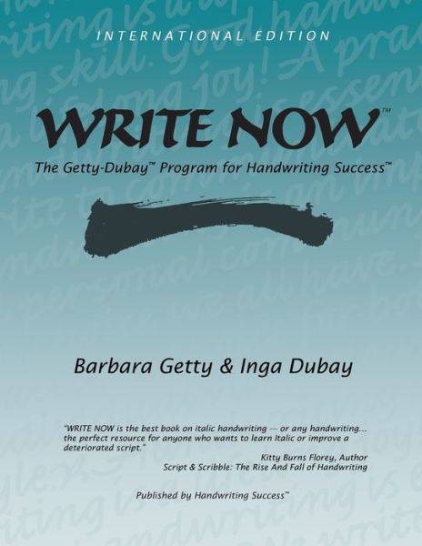 Cover for Barbara Getty · Write Now: The Getty-Dubay Program for Handwriting Success (Paperback Book) [International edition] (2019)