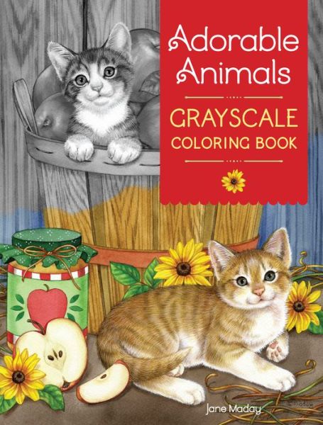 Cover for Jane Maday · Adorable Animals GrayScale Coloring Book (Paperback Book) (2017)