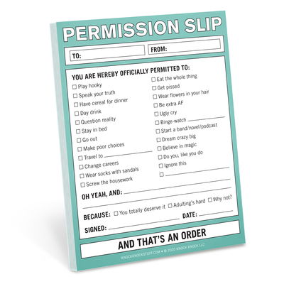 Cover for Knock Knock · Knock Knock Permission Slip Nifty Note (Print) (2020)