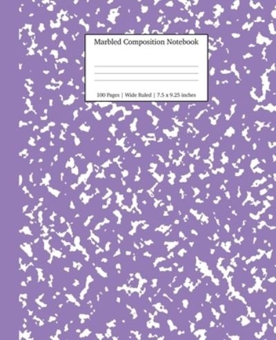 Cover for Young Dreamers Press · Marbled Composition Notebook: Lavender Marble Wide Ruled Paper Subject Book - School Essentials (Paperback Book) (2019)