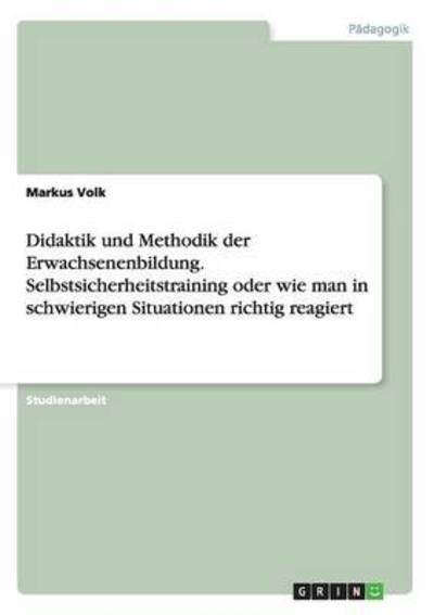 Cover for Volk · Didaktik und Methodik der Erwachse (Book) (2015)