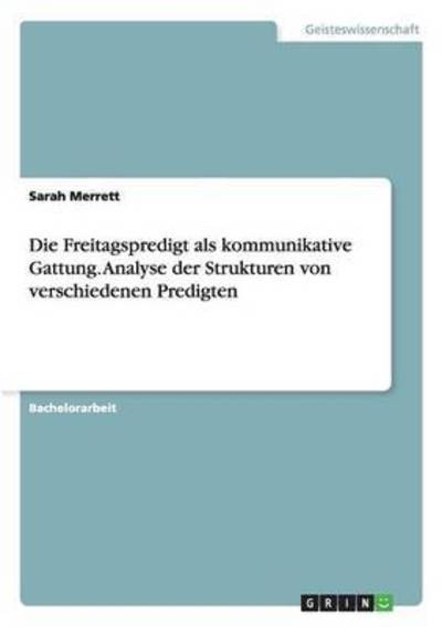 Cover for Merrett · Die Freitagspredigt als kommuni (Book) (2015)