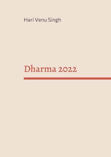 Cover for Hari Venu Singh · Dharma 2022 (Paperback Book) (2022)