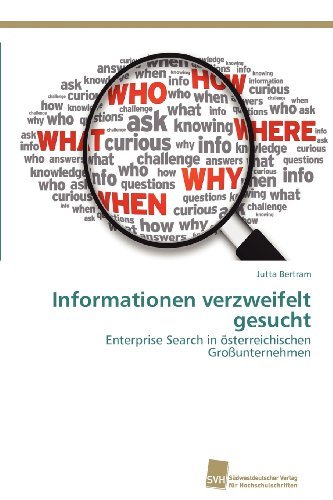 Cover for Jutta Bertram · Informationen Verzweifelt Gesucht: Enterprise Search in Österreichischen Großunternehmen (Taschenbuch) [German edition] (2012)