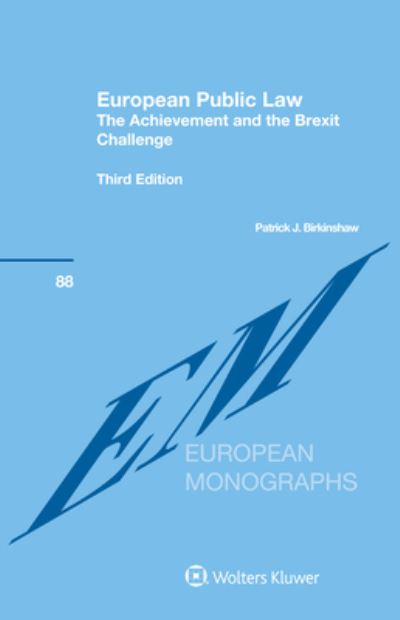 Cover for Patrick J. Birkinshaw · European Public Law: The Achievement and the Brexit Challenge (Hardcover Book) (2020)