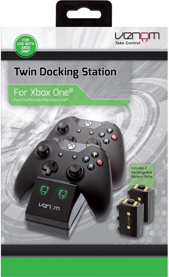 Cover for Venom · Venom Twin Charge Docking Station with 2x Rechargeable Battery Packs (XONE) (2015)