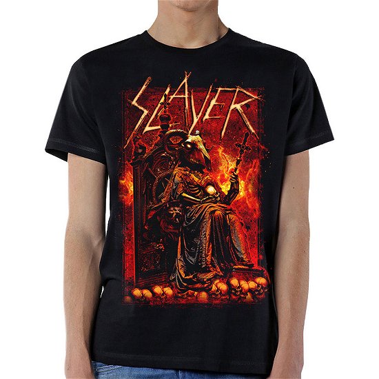 Slayer Unisex T-Shirt: Goat Skull - Slayer - Fanituote - Global - Apparel - 5056170604512 - perjantai 17. tammikuuta 2020