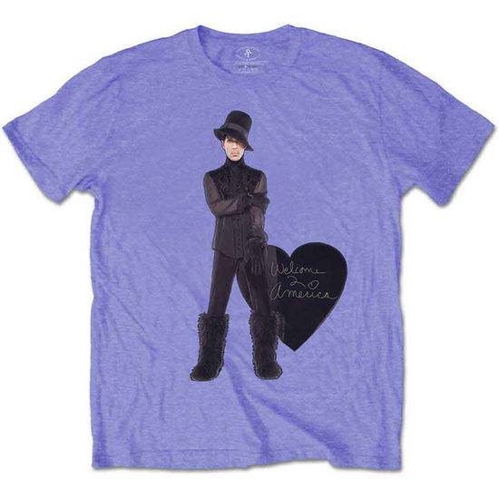 Prince Unisex T-Shirt: Heart Purple - Prince - Fanituote -  - 5056561006512 - 