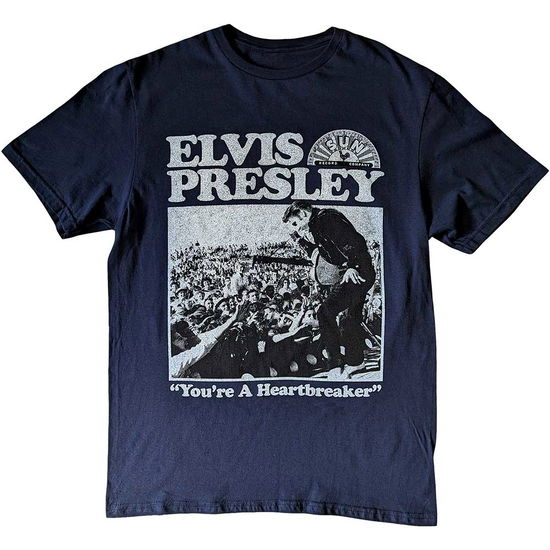 Sun Records Unisex T-Shirt: Elvis Heartbreaker - Sun Records - Gadżety -  - 5056737285512 - 19 września 2024