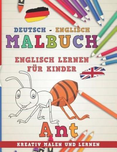 Cover for Nerdmedia · Malbuch Deutsch - Englisch I Englisch Lernen F (Paperback Book) (2018)