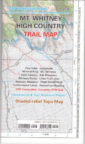 Cover for Tom Harrison · Mt. Whitney High Countrytrail Map (Tom Harrison Maps) (Map) (2013)