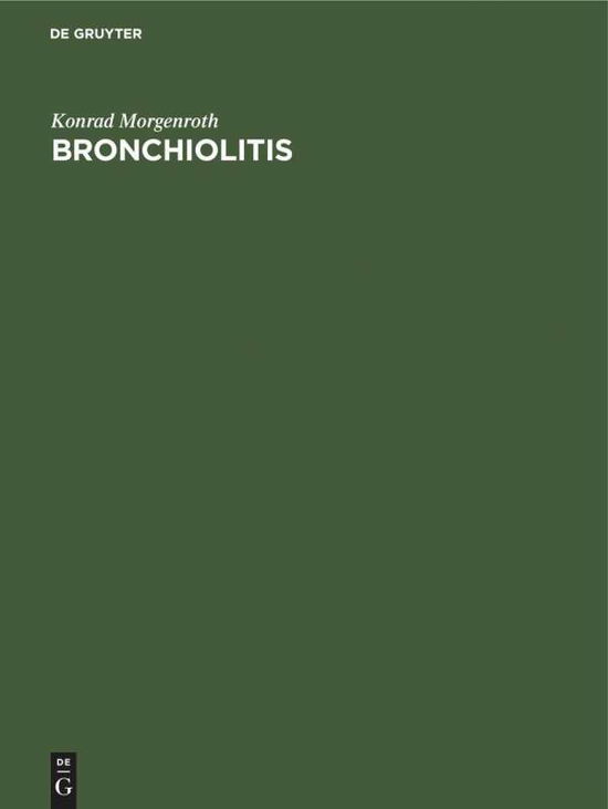 Cover for Morgenroth · Bronchiolitis (Book) (1995)