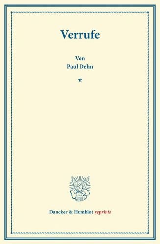 Cover for Dehn · Verrufe. (Bog) (2013)