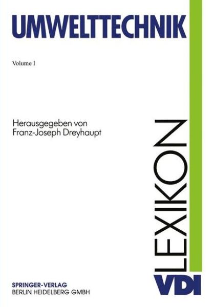 Cover for Dreyhaupt  Franz Jos · VDI-Lexikon Umwelttechnik - VDI-Buch (Paperback Book) (2013)