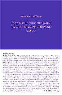 Cover for Steiner · Esoterische Betrachtungen kar.1 (Book)