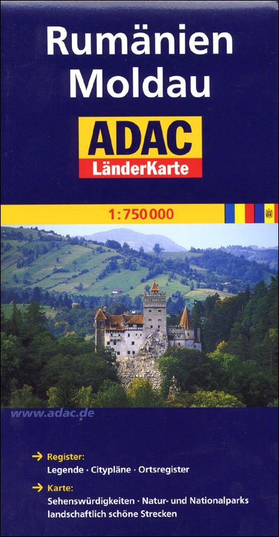 Rumänien Moldau, ADAC Länderkarte 1:750.000 - ADAC Verlag - Books - ADAC Verlag - 9783826423512 - May 4, 2017