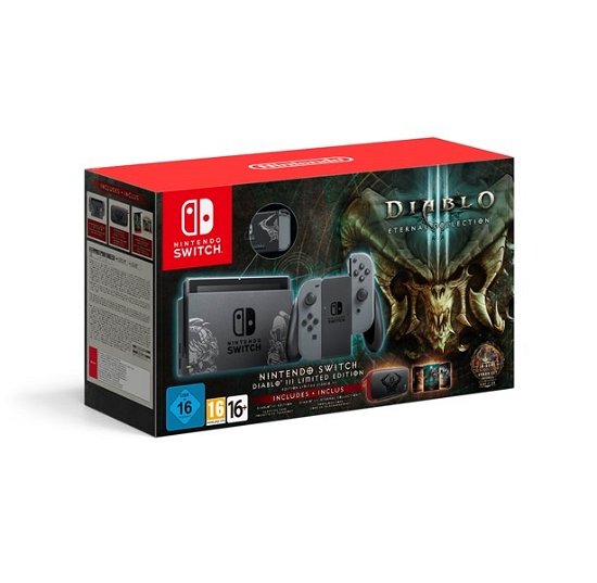 Nintendo Switch Limited Edition Diablo III Console with Grey Joy-Con + Diablo III DLC - Nintendo - Spil -  - 0045496452513 - 