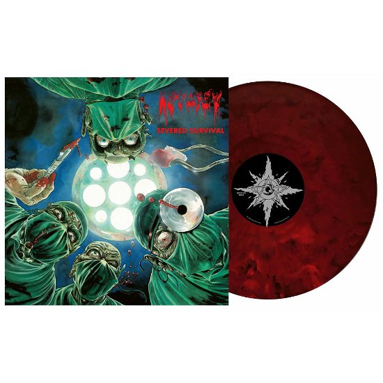 Cover for Autopsy · Severed Survival: 35th Anniversary - Green Sleeve (LP) [Red / Black Marbled edition] (2024)
