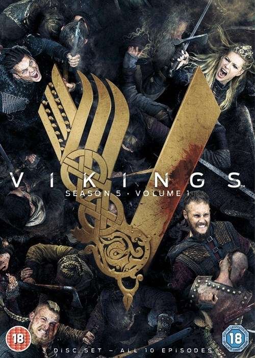 Cover for Vikings Season 5 Volume 1 (DVD) (2018)