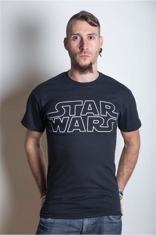 Star Wars Unisex T-Shirt: Logo - Star Wars - Produtos - Bravado - 5055979906513 - 29 de junho de 2015
