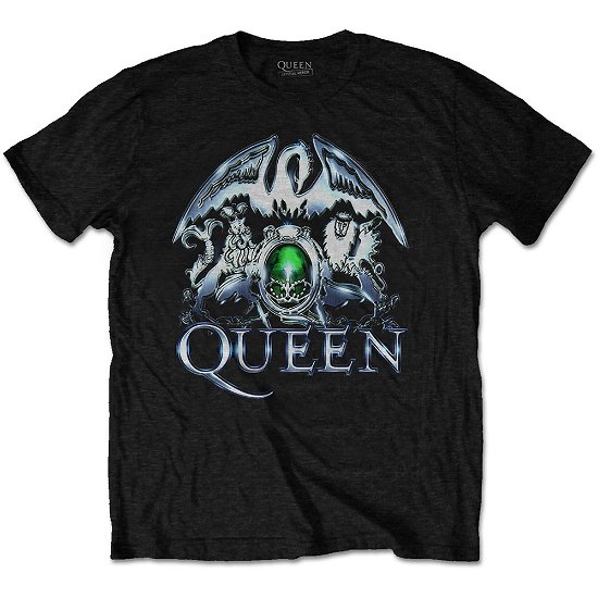 Queen Unisex T-Shirt: Metal Crest - Queen - Produtos -  - 5056368637513 - 